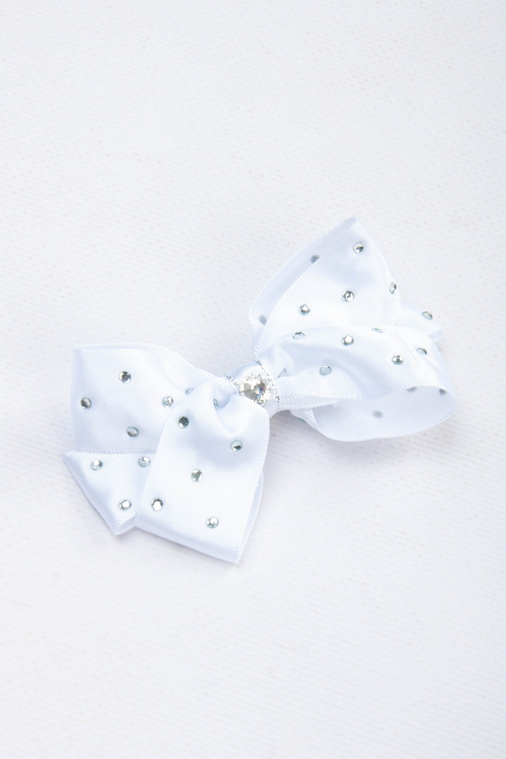 Бант зі стразами на заколці